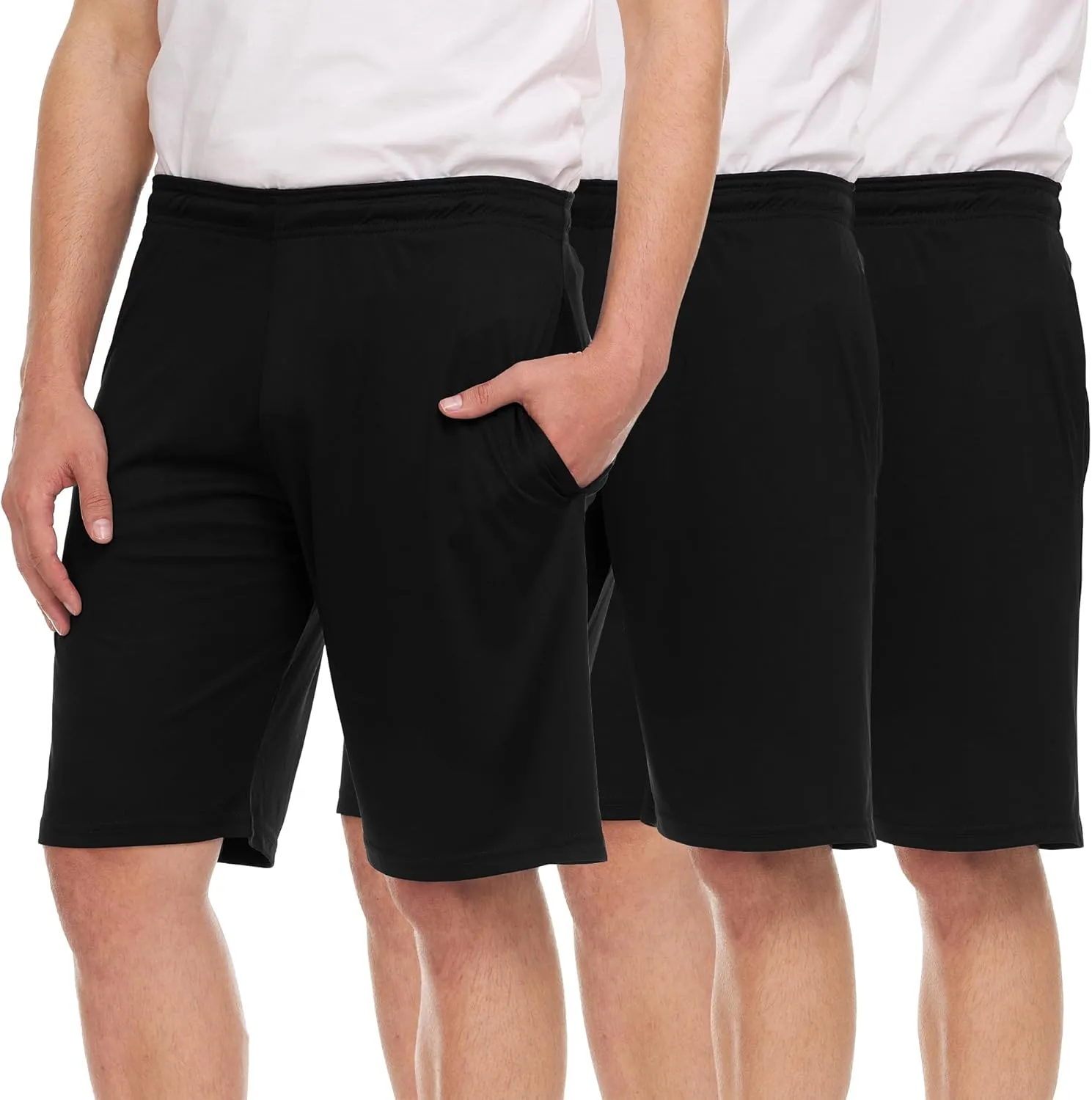 3 Pack Men's Athletic Shorts with Pockets  9-Inch Gym Workout Shorts for Men Basketball Soccer Sports Training Up to 3X