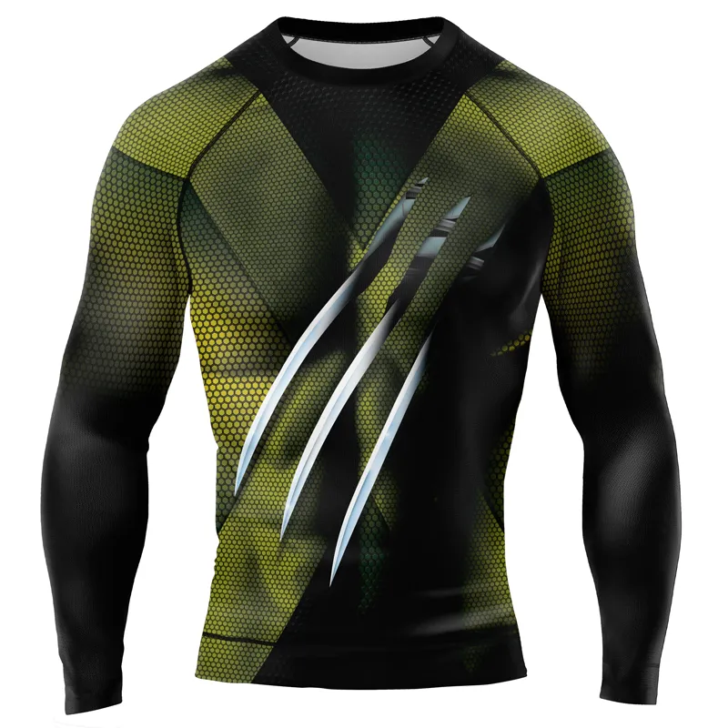 Adamantium Claws Men's Long Sleeve Rash Guard