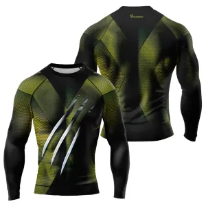 Adamantium Claws Men's Long Sleeve Rash Guard