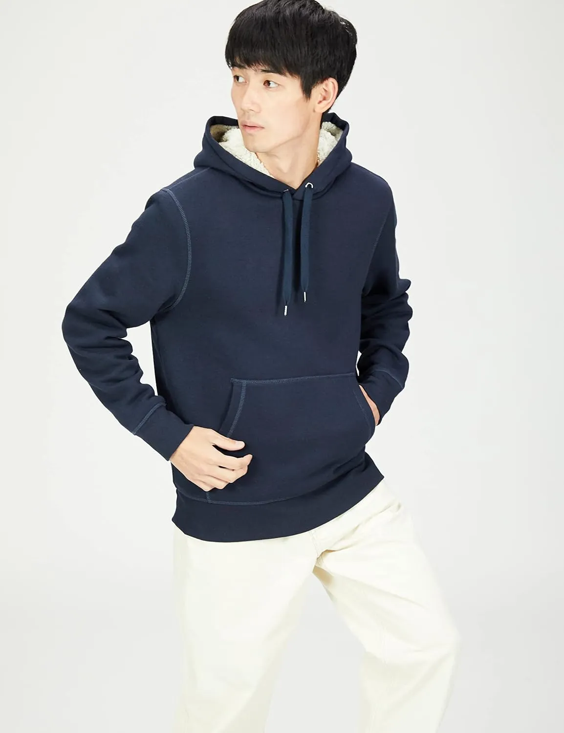 Amazon Essentials Men's Hoodies, Sherpa-Lined Pullover