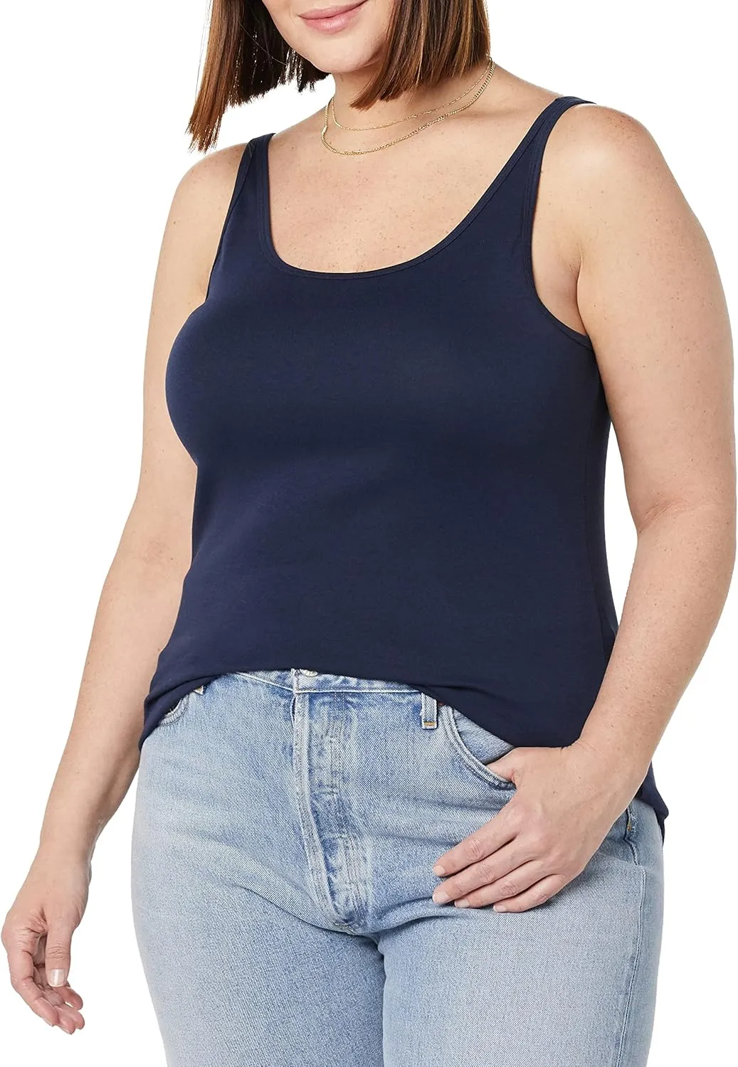 Amazon Essentials Women's Slim-Fit Thin Strap Tank Top, Pack of 2
