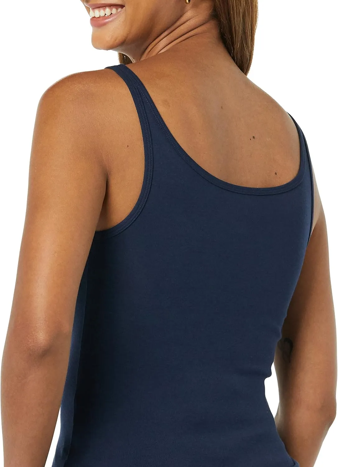 Amazon Essentials Women's Slim-Fit Thin Strap Tank Top, Pack of 2