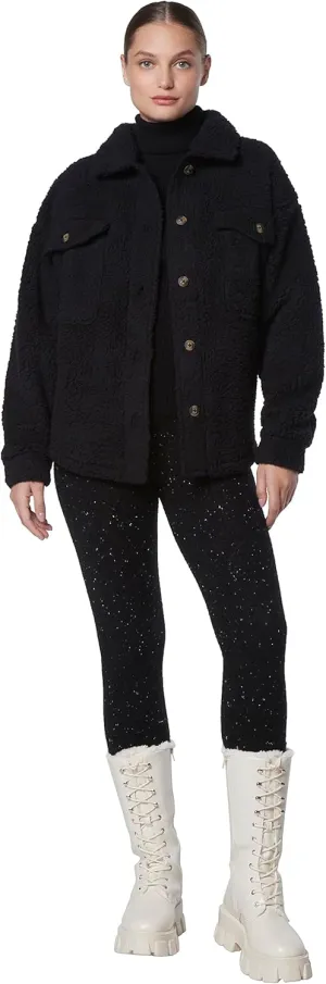 Andrew Marc Women's Teddy Fleece Trucket Cozy Jacket