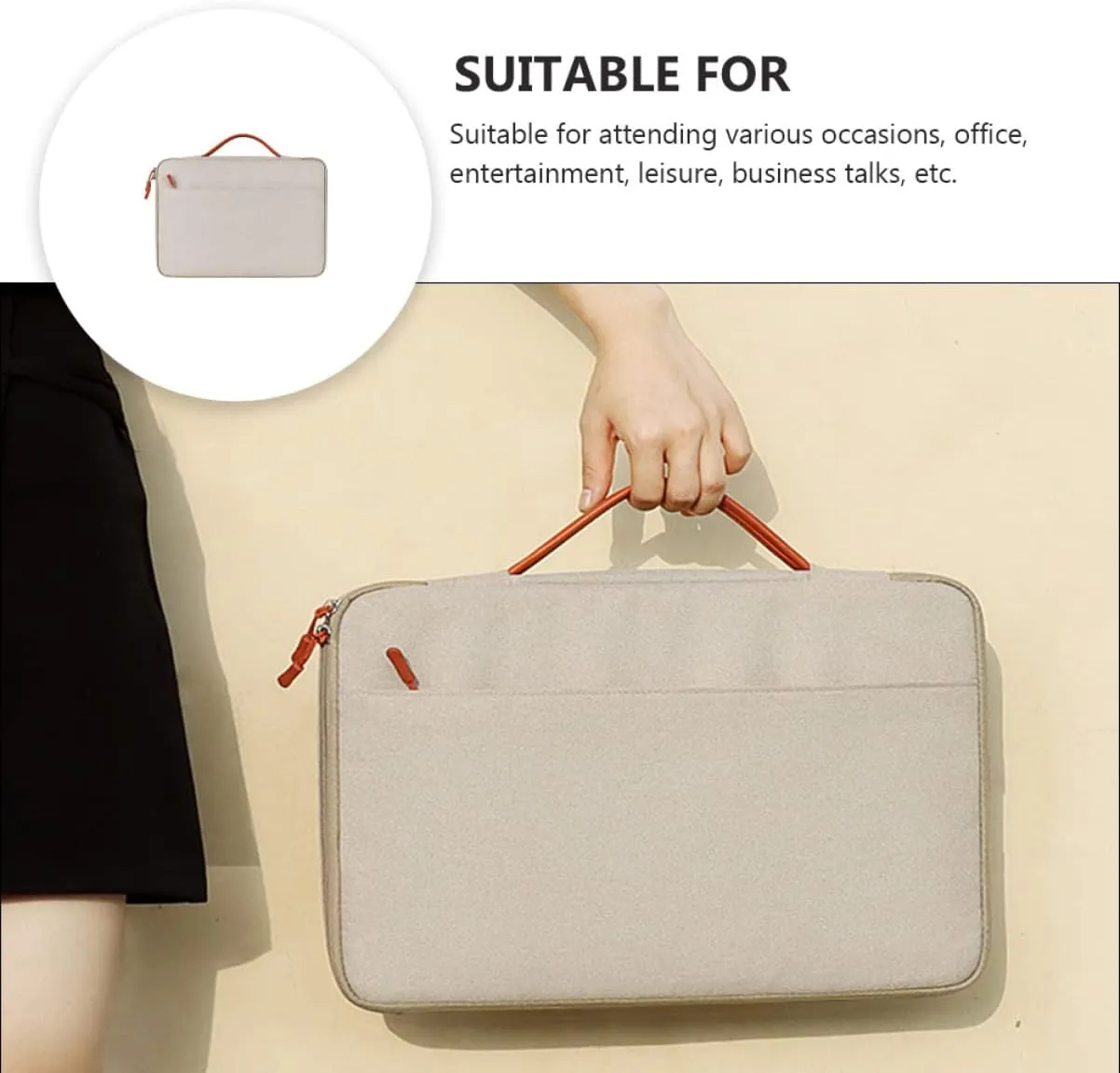 Angoily Portable Laptop Handbag Laptop Sleeve Pouch Shockproof Design for Compatible Models Lightweight Travel