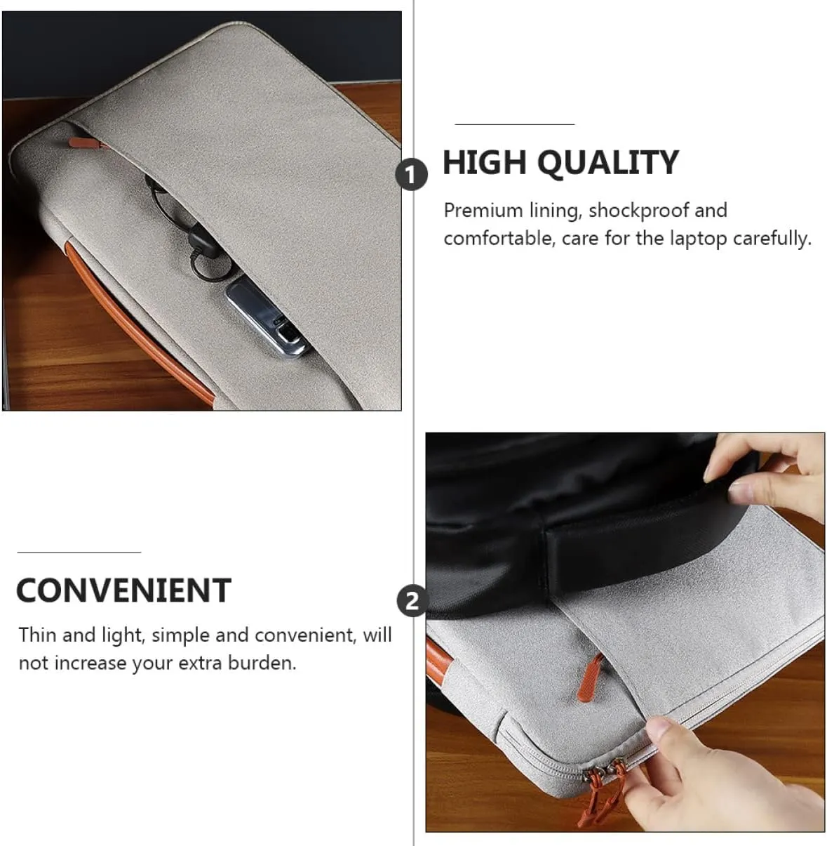 Angoily Portable Laptop Handbag Laptop Sleeve Pouch Shockproof Design for Compatible Models Lightweight Travel