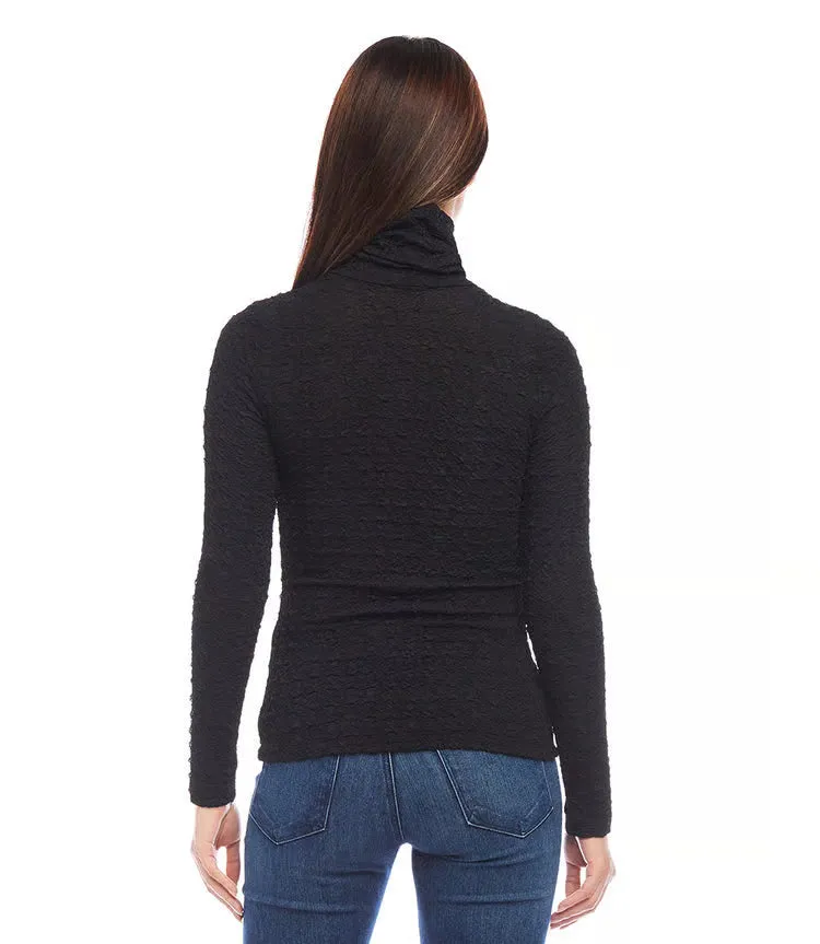 Brynce Black Relaxed Neck Top- Karen Kane 3L57507