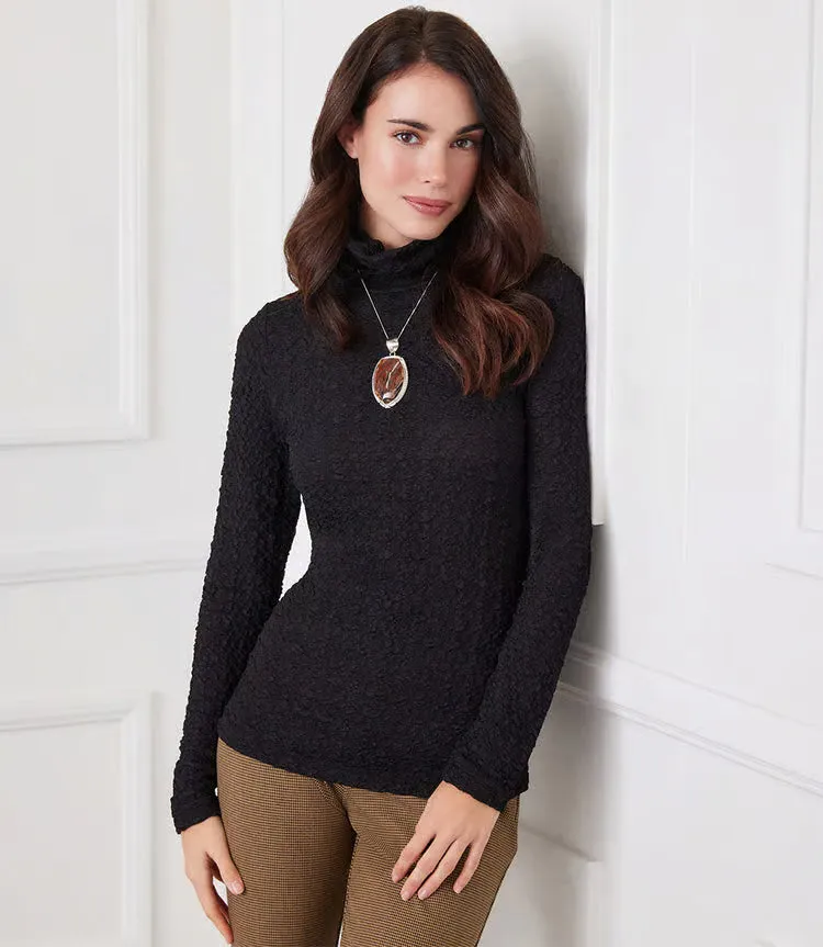 Brynce Black Relaxed Neck Top- Karen Kane 3L57507