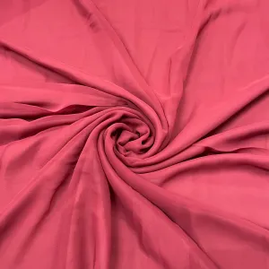 Burnt Brown Solid Georgette Fabric
