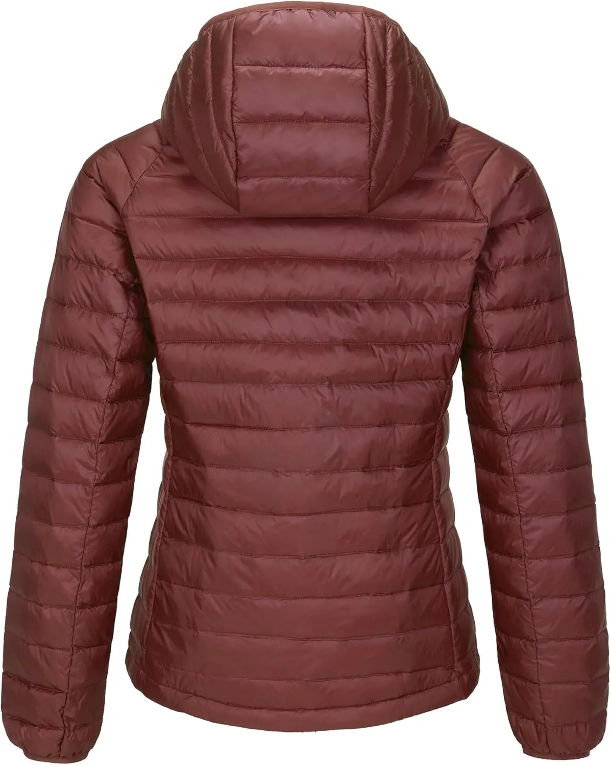 CAMELSPORTS Women's Down Jacket Hooded Winter Light Weight Short Puffer Coats Packable Warm Windproof Ladies Parka