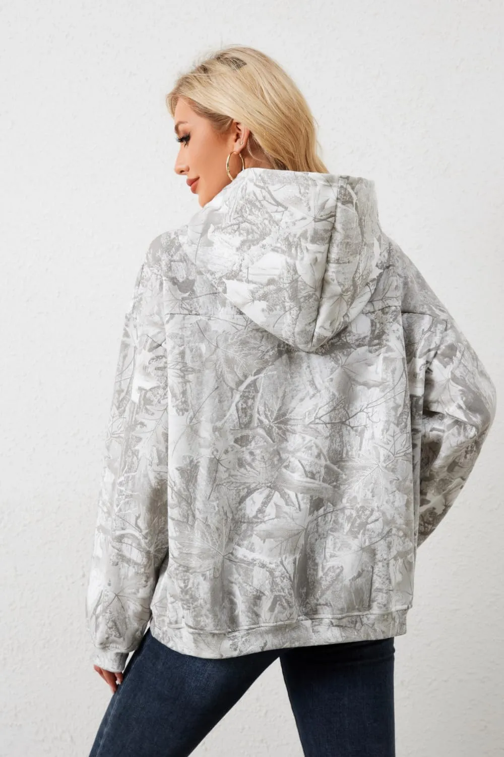 Camo Hoodie Womens Mens Maple Leaf Fleece Hooded Sweatshirt Oversized Camouflage Hoodies For Women Trendy