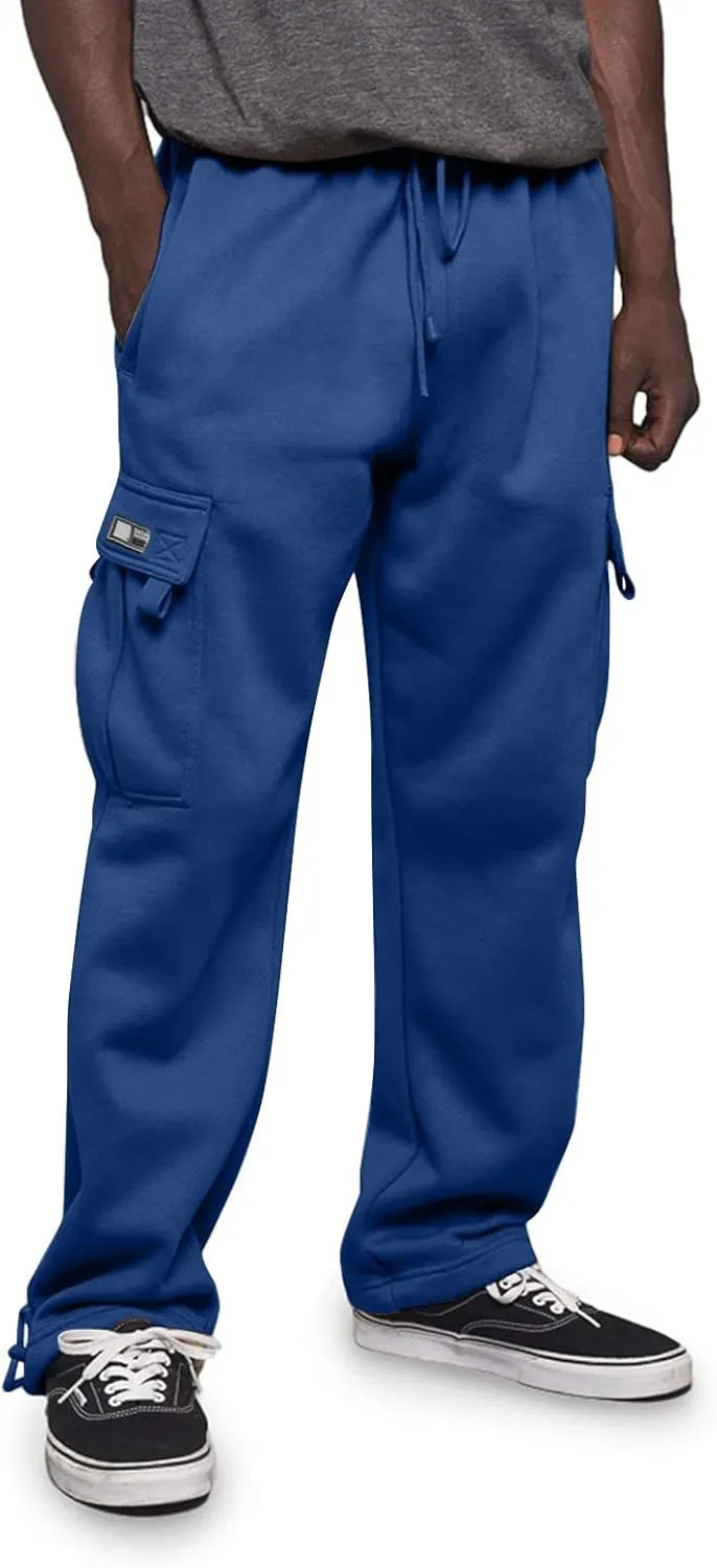 Cargo Pants for Men, Stretch Casual Joggers Athletic Pants, Cotton Loose Fit Baggy Pants Straight Leg Sweatpants
