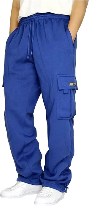 Cargo Pants for Men, Stretch Casual Joggers Athletic Pants, Cotton Loose Fit Baggy Pants Straight Leg Sweatpants