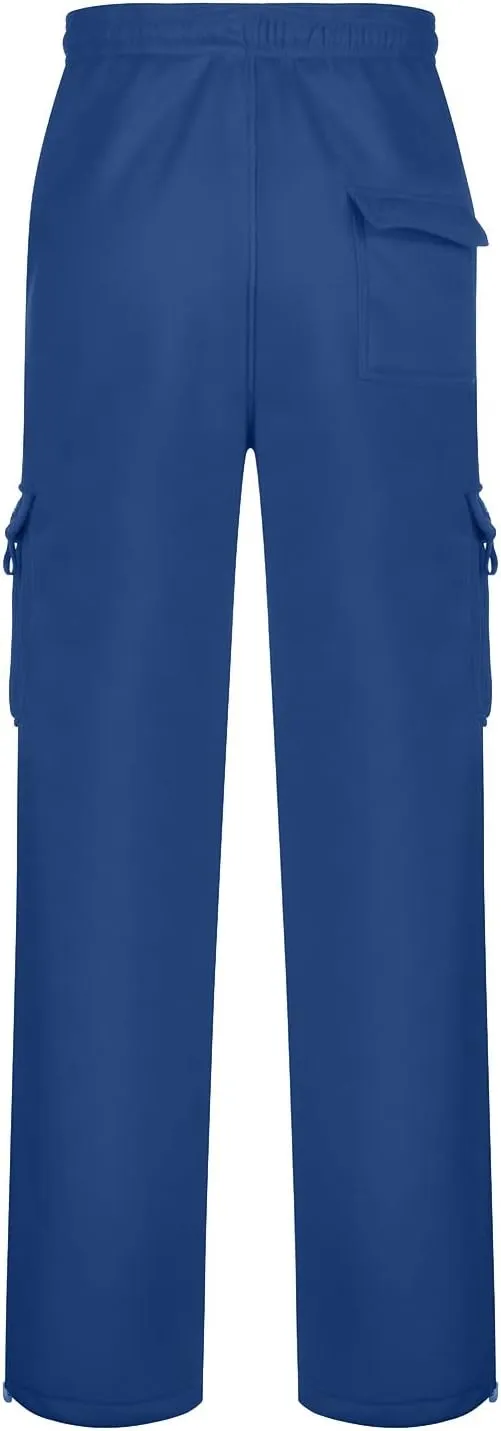 Cargo Pants for Men, Stretch Casual Joggers Athletic Pants, Cotton Loose Fit Baggy Pants Straight Leg Sweatpants