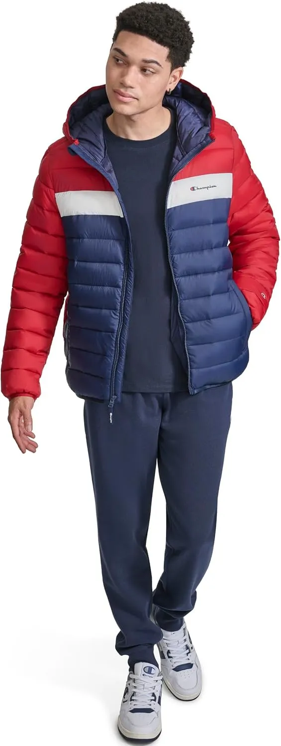 Champion Men's Performance Lightweight Puffer Jacket with Hood