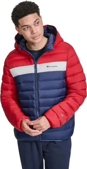 Champion Men's Performance Lightweight Puffer Jacket with Hood