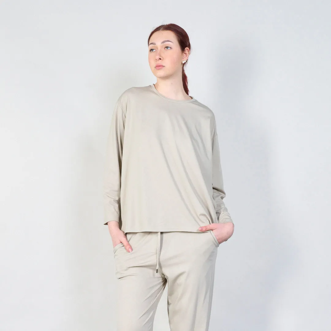 Classic relaxed fit rolled sleeve top wholesale