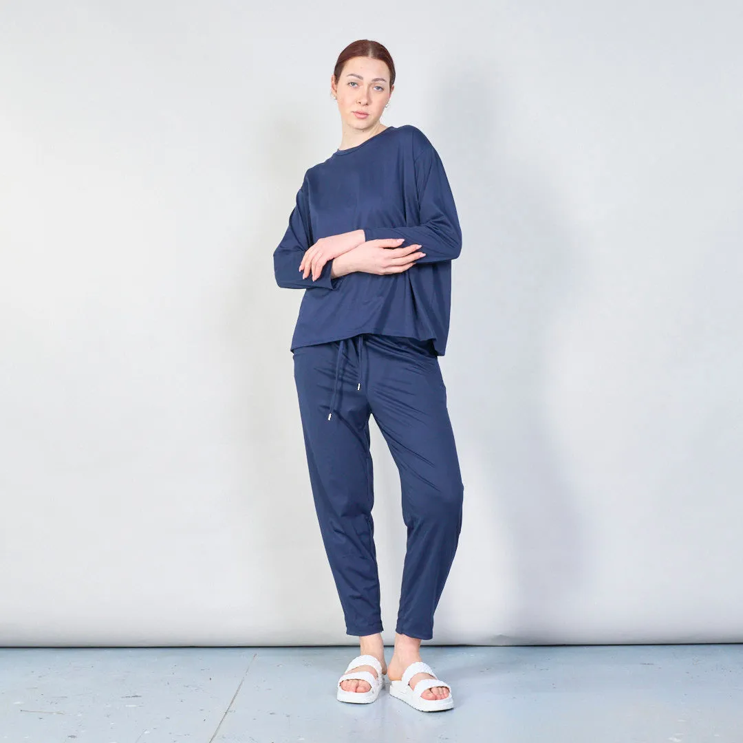 Classic relaxed fit rolled sleeve top wholesale