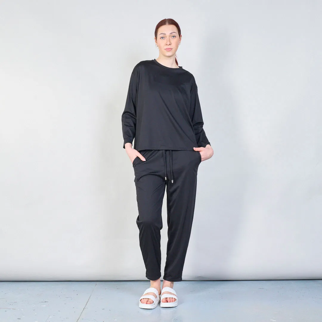 Classic relaxed fit rolled sleeve top wholesale