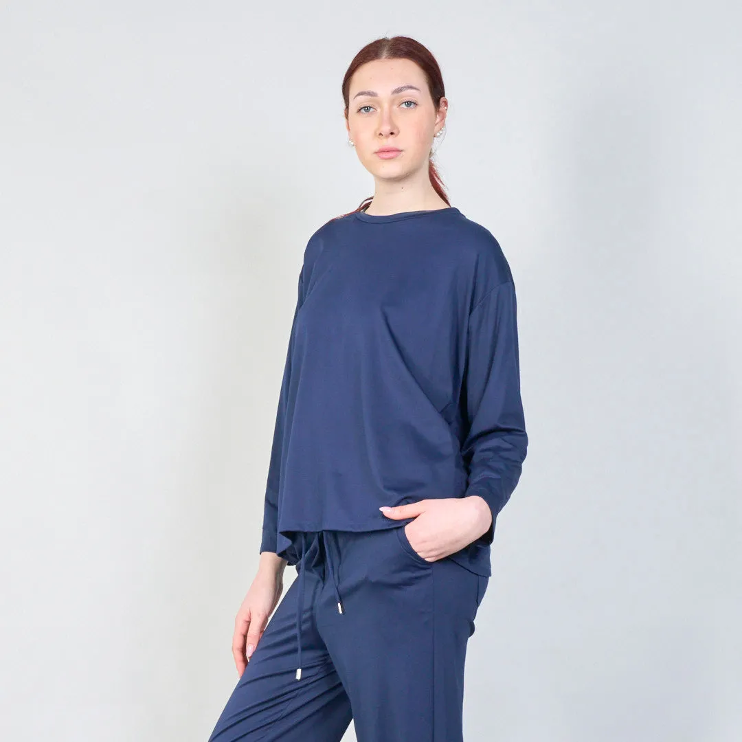 Classic relaxed fit rolled sleeve top wholesale