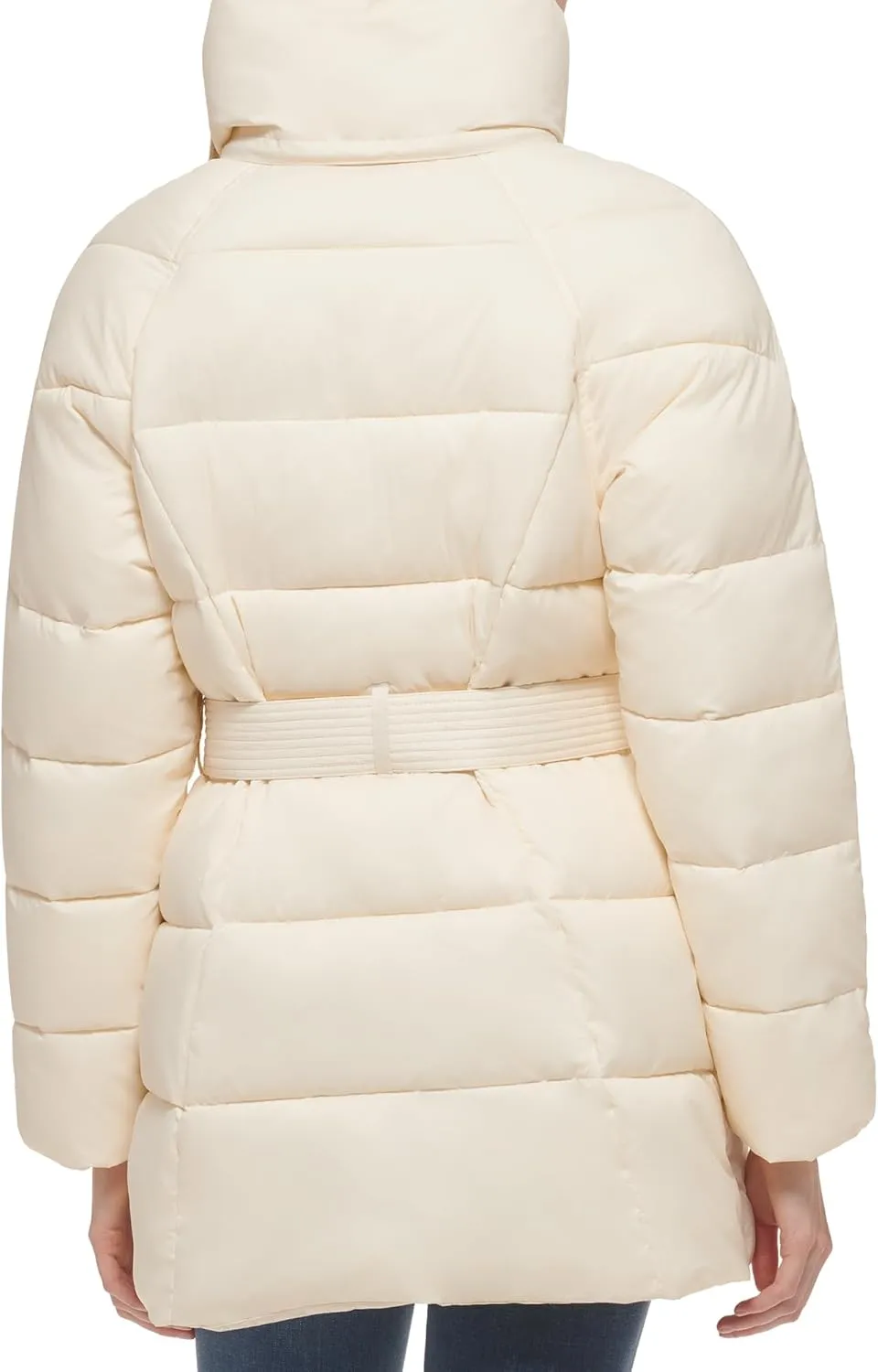 Cole Haan Women's Belted Pillow-Collar Puffer Coat