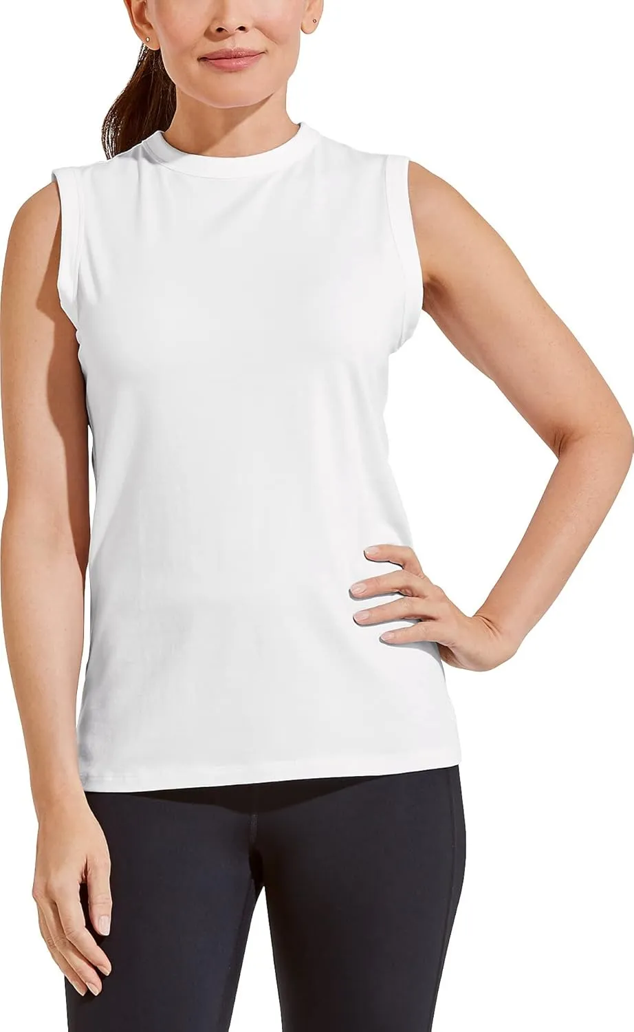 Coolibar UPF 50  Women's LumaLeo High Neck Tank Top - Sun Protective