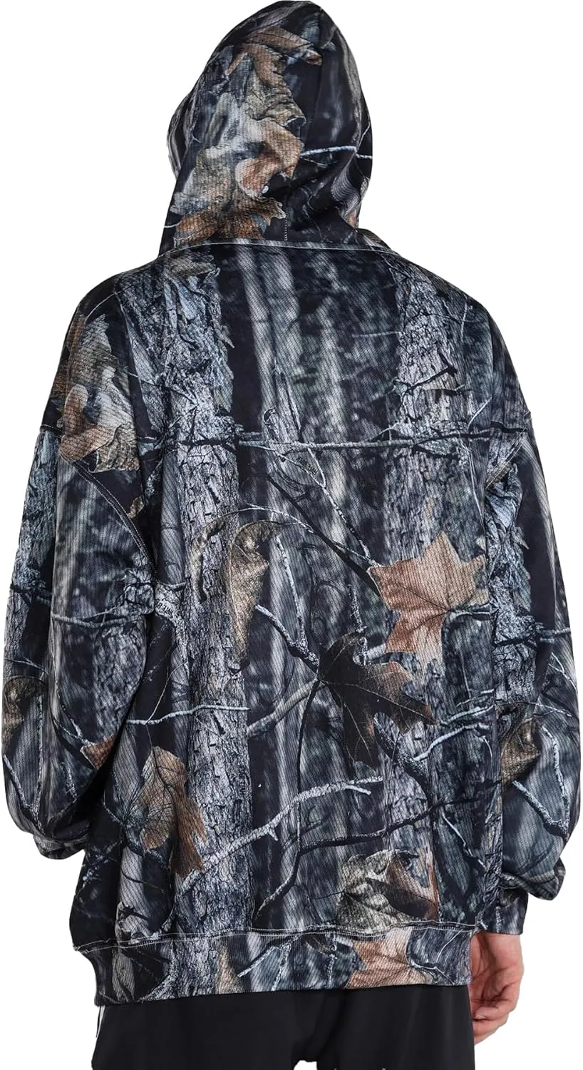 DONCARE Saint Tears Camouflage Vintage Full Patterm Print Hoodie Oversized Casual Daily Match Sweatshirts