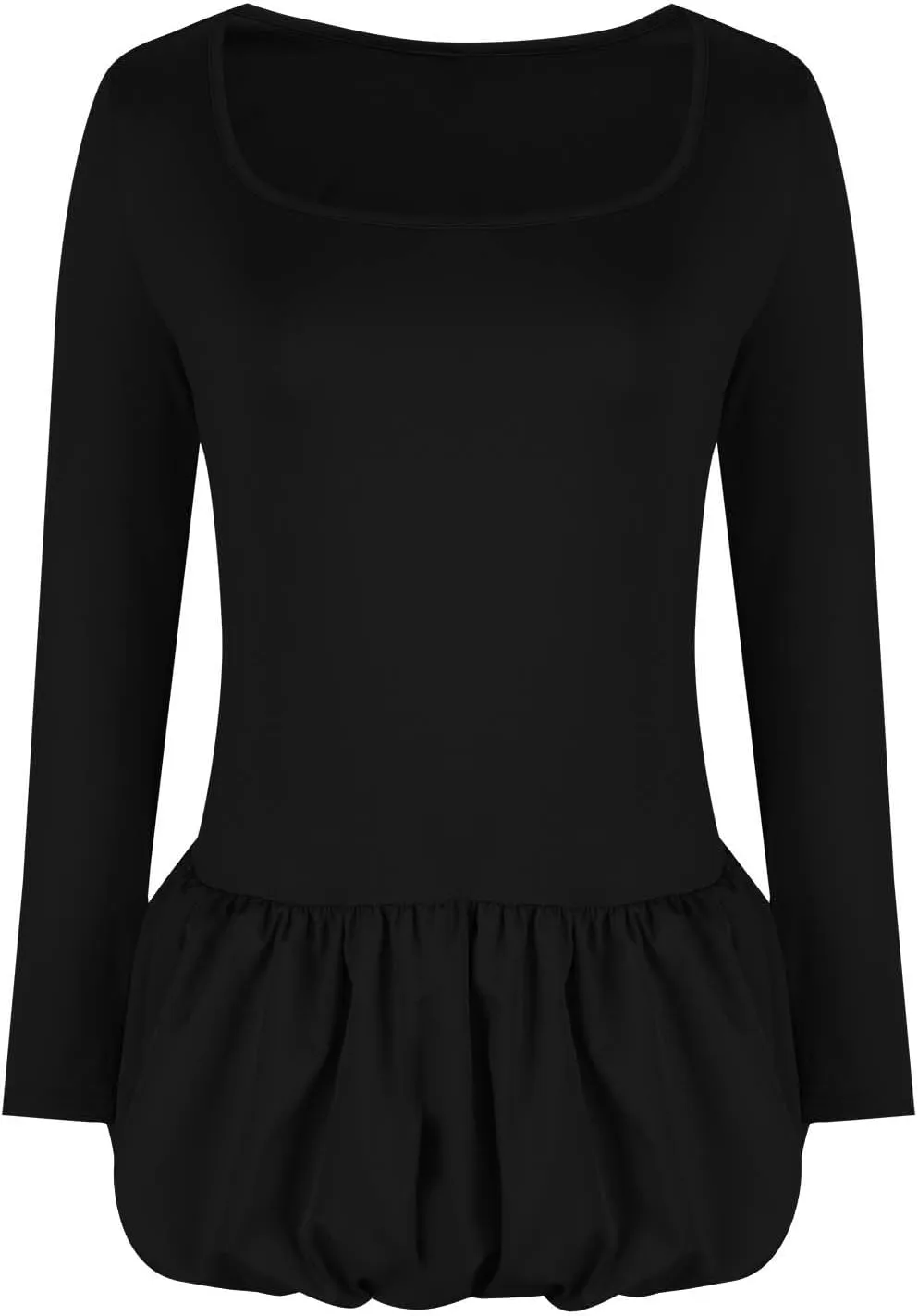 Dresses for Women 2025 Elegant Classy Scoop Neck Long Sleeve Mini Dress Sexy Sundress Loose Fit Flowy Dresses