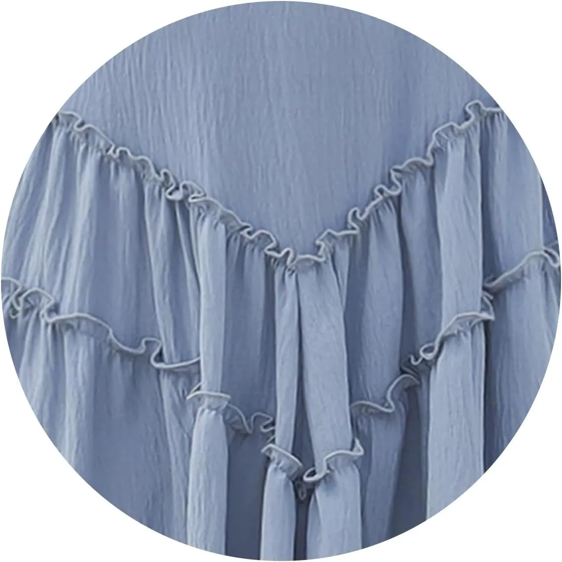 Dresses for Women Sleeveless U Neck Ruffle Dress Flowy Swing Dress High Waist Sundress Summer Beach Vacation Dresses
