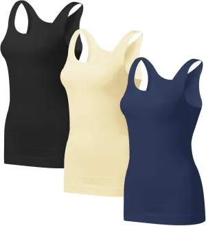 EUYZOU Women's Tummy Control Shapewear Tank Tops - Seamless Body Shaper Compression Top