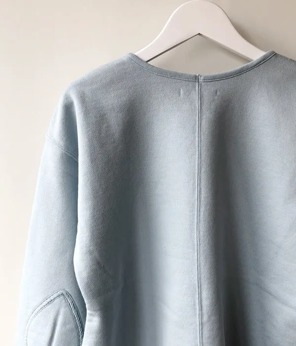 FUMIKA_UCHIDA/Defatted Fleece SWEAT PULLOVER(SKYBLUE)
