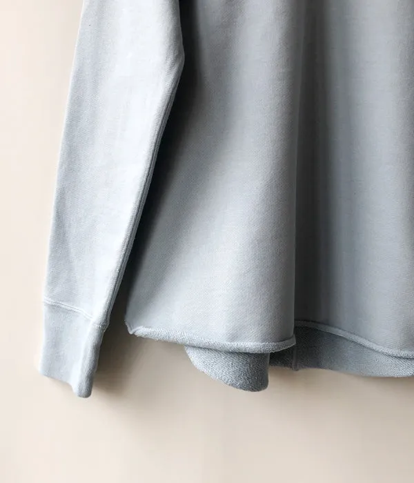 FUMIKA_UCHIDA/Defatted Fleece SWEAT PULLOVER(SKYBLUE)