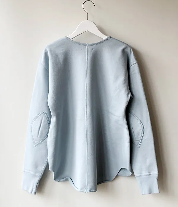 FUMIKA_UCHIDA/Defatted Fleece SWEAT PULLOVER(SKYBLUE)