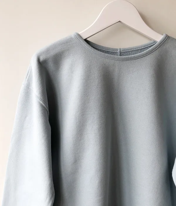 FUMIKA_UCHIDA/Defatted Fleece SWEAT PULLOVER(SKYBLUE)