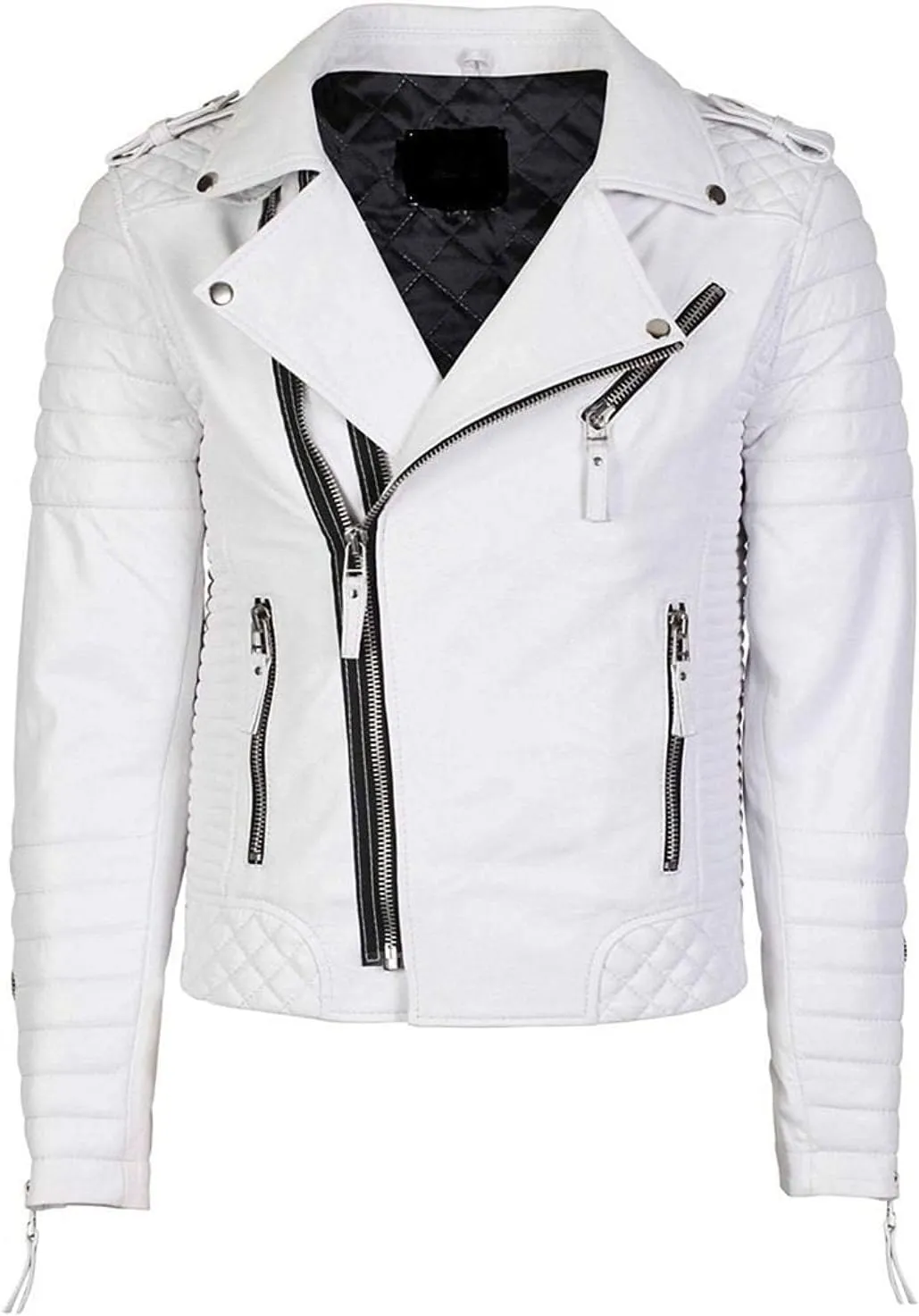 Genuine Lambskin Leather Motorcycle Biker Leather Jacket Men CL-01