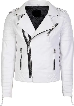 Genuine Lambskin Leather Motorcycle Biker Leather Jacket Men CL-01