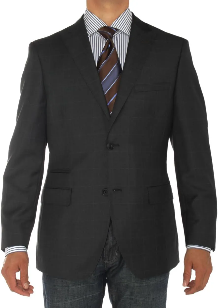 GN Luciano Men's 2 Button Modern Fit Suit Jacket Ticket Pocket Blazer Coat