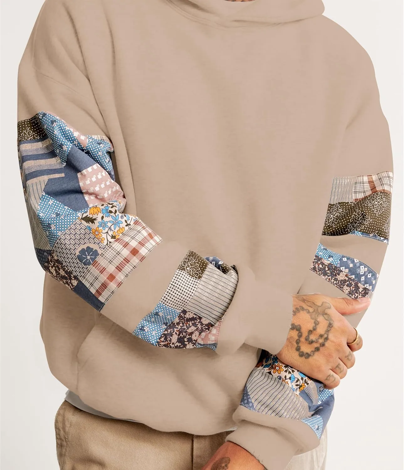Graphic Hoodies for Women Oversized Floral Print Fleece Hooded Sweatshirts Long Sleeve Y2k Boyfriend Pullover Tops