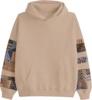 Graphic Hoodies for Women Oversized Floral Print Fleece Hooded Sweatshirts Long Sleeve Y2k Boyfriend Pullover Tops