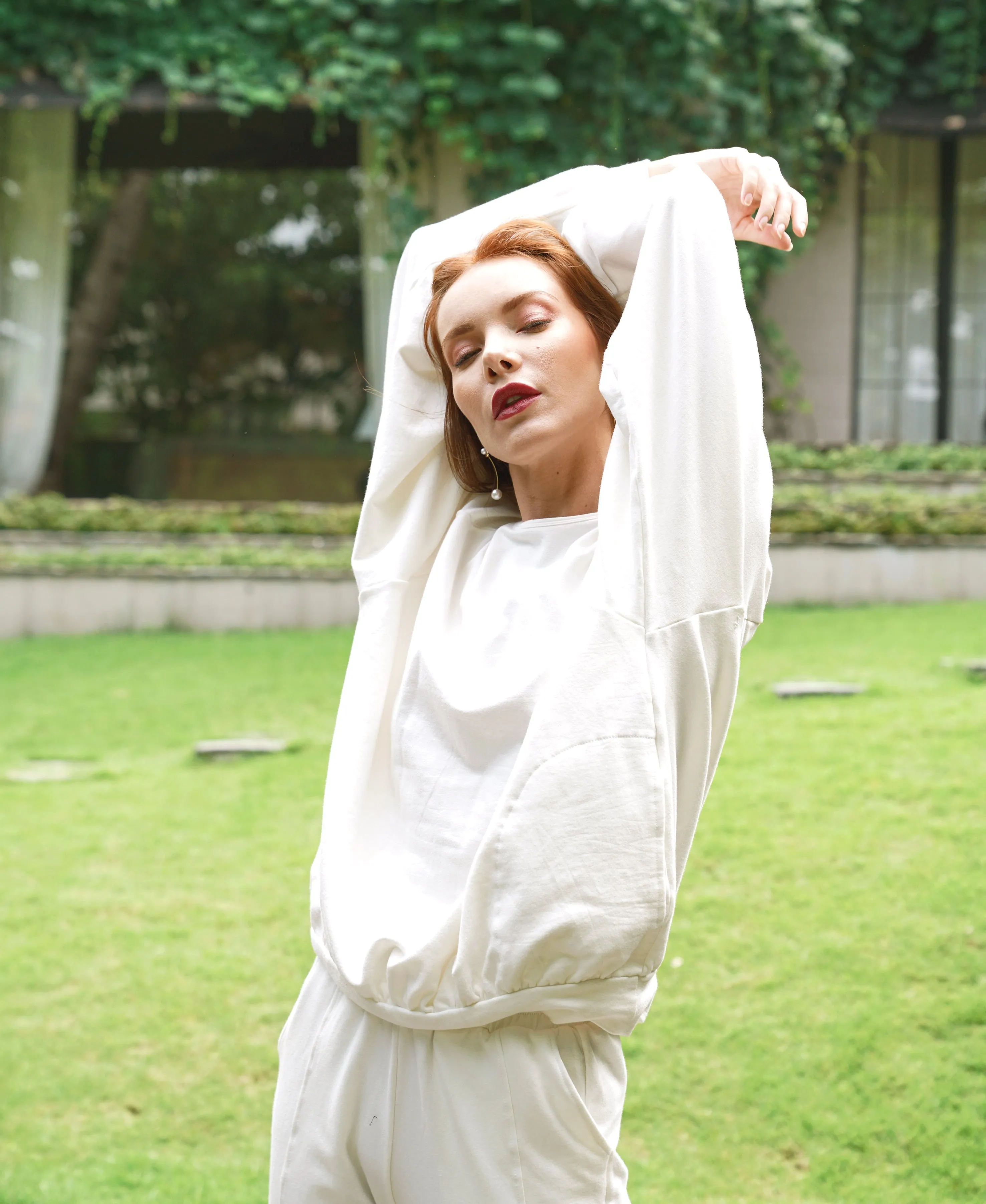 HALEY Bamboo Fleece Sweaters, in Off White by BrunnaCo