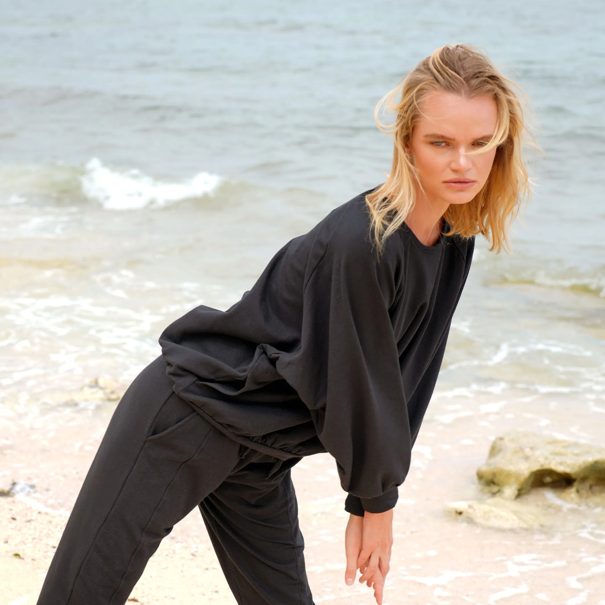 HALEY Bamboo Fleece Sweaters, in Off White by BrunnaCo