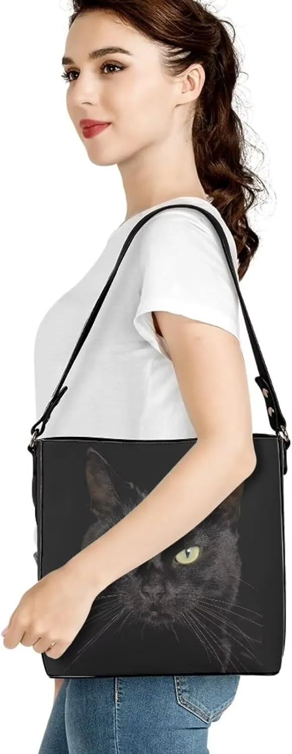 Handbags for Women Large Capacity Hobo Bags Leather Bucket Top-handle Purse