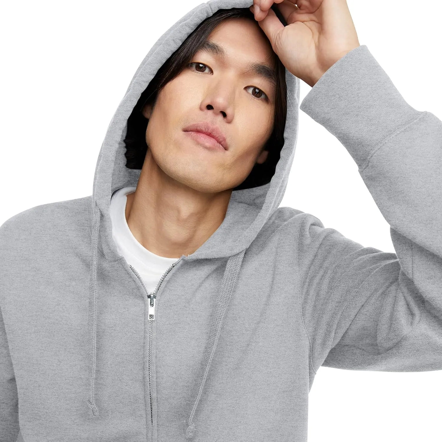 Hanes Men's Originals Full-Zip Hoodie, Heavyweight Fleece Sweatshirt, Zip-Up Hoodie