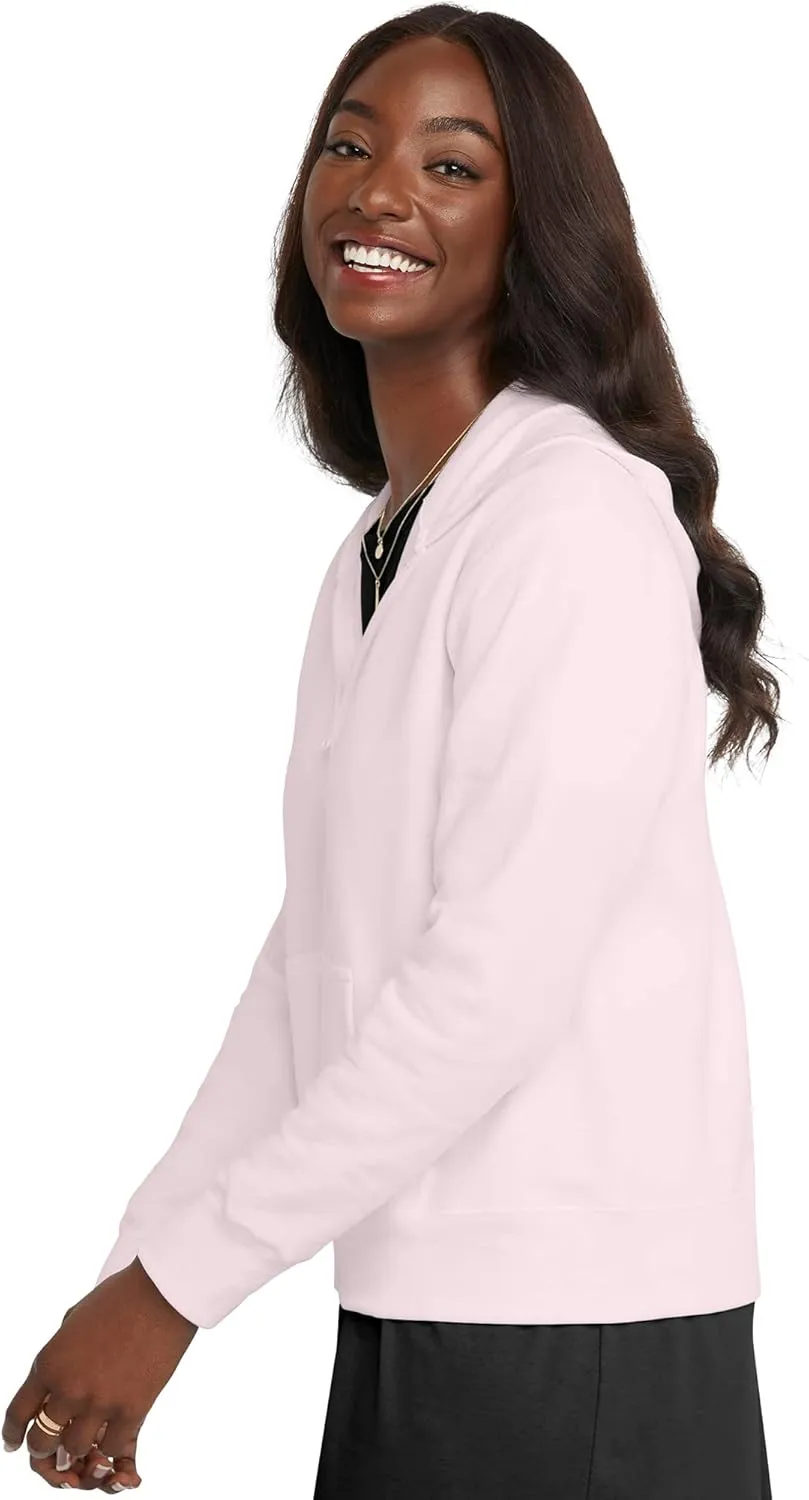 Hanes Women's Hoodie, Ecosmart Fleece Full-zip Hoodie, Zip-up Hooded Sweatshirt