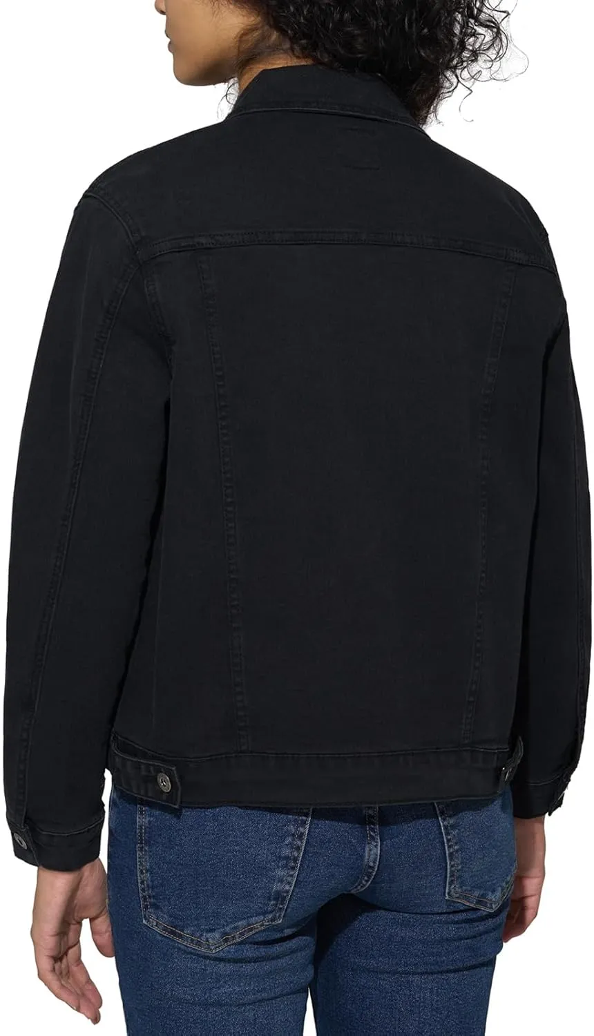 HISEA Jean Jacket Women Stretch Denim Jacket Long Sleeve Ladies Jean Trucker Jacket with Pocket