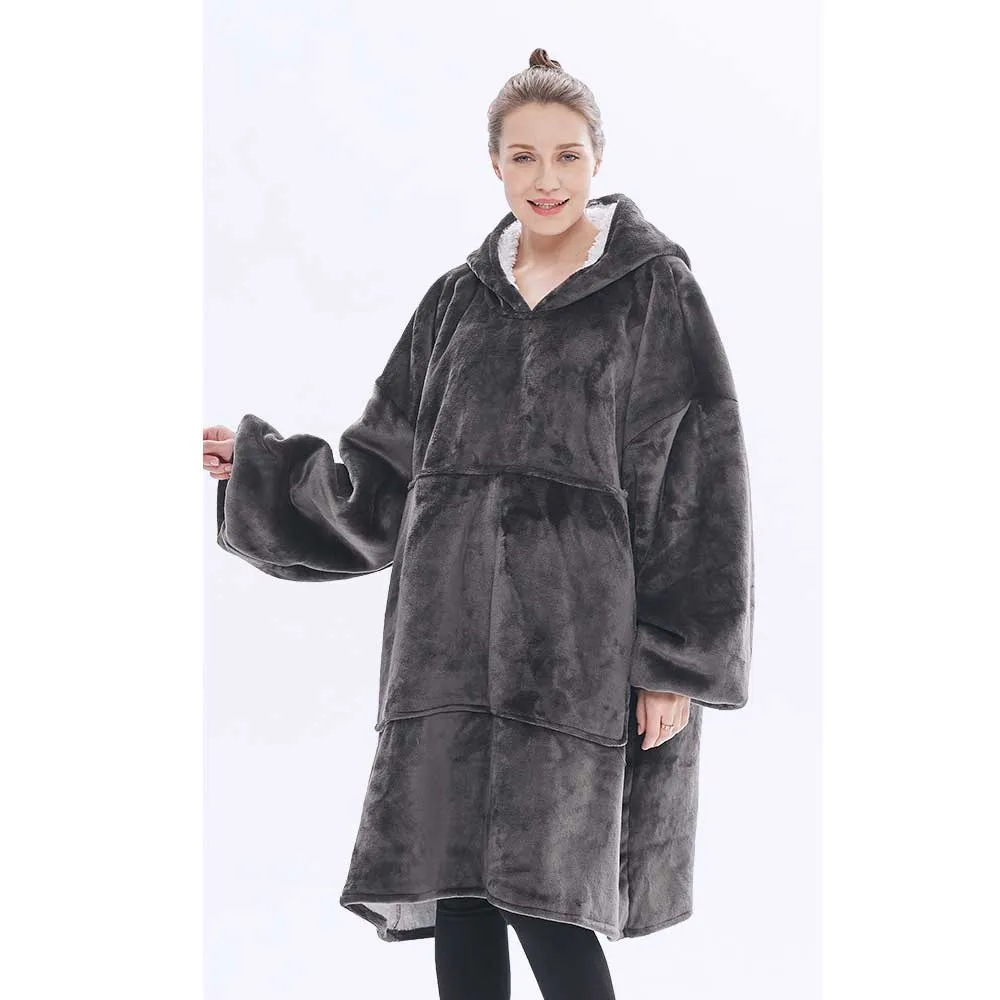 Hoodies Blankets Hooded Lazy Blanket Sweater Cold Protection in Autumn and Winter Thermal Pajamas