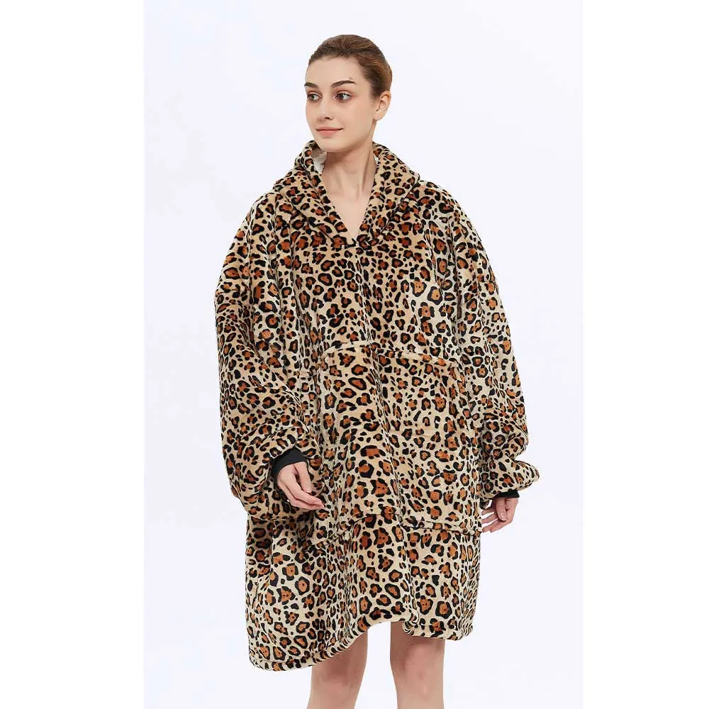 Hoodies Blankets Hooded Lazy Blanket Sweater Cold Protection in Autumn and Winter Thermal Pajamas