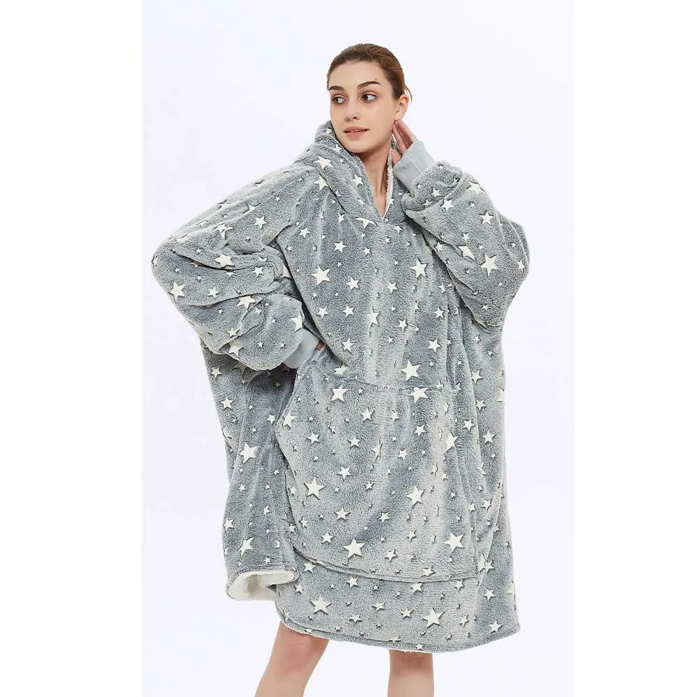 Hoodies Blankets Hooded Lazy Blanket Sweater Cold Protection in Autumn and Winter Thermal Pajamas