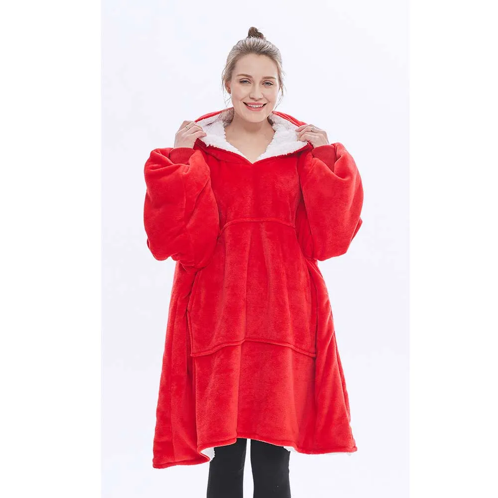Hoodies Blankets Hooded Lazy Blanket Sweater Cold Protection in Autumn and Winter Thermal Pajamas