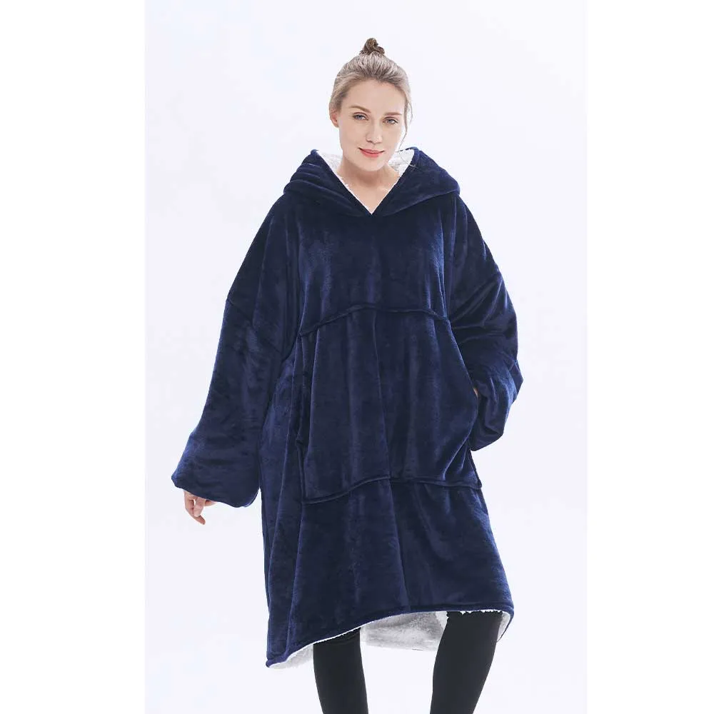 Hoodies Blankets Hooded Lazy Blanket Sweater Cold Protection in Autumn and Winter Thermal Pajamas