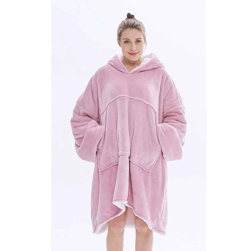 Hoodies Blankets Hooded Lazy Blanket Sweater Cold Protection in Autumn and Winter Thermal Pajamas